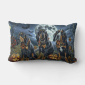 ブルーティックコンハウンドハロウィン不気味 ランバークッション (裏面)