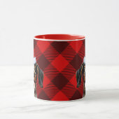 ブルーティックコンハウンドバッファローホリデイプラディクリスマス マグカップ (中央)