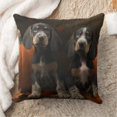 ブルーティックコンハウンドパピーオータムデライトカボチャ クッション (ブランケット)