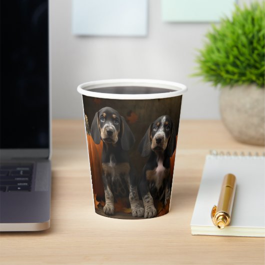 ブルーティックコンハウンドパピーオータムデライトカボチャ 紙コップ (インサイチュ)