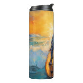 ブルーティックコンハウンドビーチサーフィン絵画ズ タンブラー (回転左)