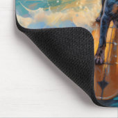 ブルーティックコンハウンドビーチサーフィン絵画ズ マウスパッド (コーナー)