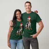 ブルーティックコンハウンド犬の愛のクリスマスおもしろい Tシャツ (ユニセックス)