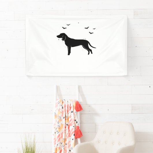 ブルーティックドッグ – ハロウィーンムーンシルエットクラシックT 横断幕 (インサイチュ)