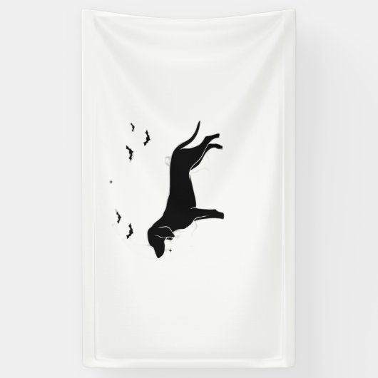 ブルーティックドッグ – ハロウィーンムーンシルエットクラシックT 横断幕 (縦)