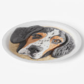 ブルーティックハウンドッグ3D インスパイア ペーパープレート (アングル)