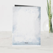 ブルーティックパーソナライズされたクーンハウンドクリスマス シーズンカード (裏面)