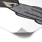 ブルーティック犬の漫画 ポスター (角)