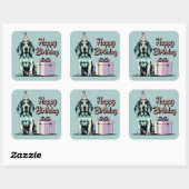 ブルーティック犬カラフル スクエアシール (シート)