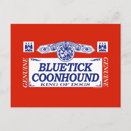 ブルーティック犬 ポストカード (正面)