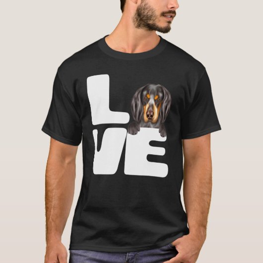 ブルーティック・クーンハウンドの犬が大好き Tシャツ (正面)
