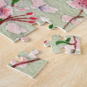 ブルーティットバードオンさくらんぼブロッサムツリー ジグソーパズル (側面)