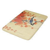 ブルーティットバード、パウロニアブランチ、レッド紅葉 バスマット (アングル)