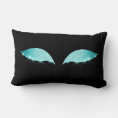 ブルーティファニーキャッツアイスリープグリッターメイクアップブラック ランバークッション (裏面)