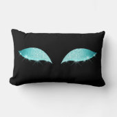 ブルーティファニーキャッツアイスリープグリッターメイクアップブラック ランバークッション (正面)