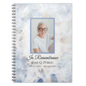 ブルーティントカーネーションお祝いのライフ葬儀 ノートブック (正面)