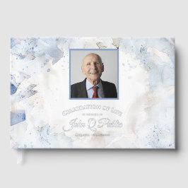 ブルーティントカーネーションお祝いメモリアル ゲストブック