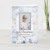 ブルーティントカーネーションフローラ葬儀折り畳み プログラム (正面)