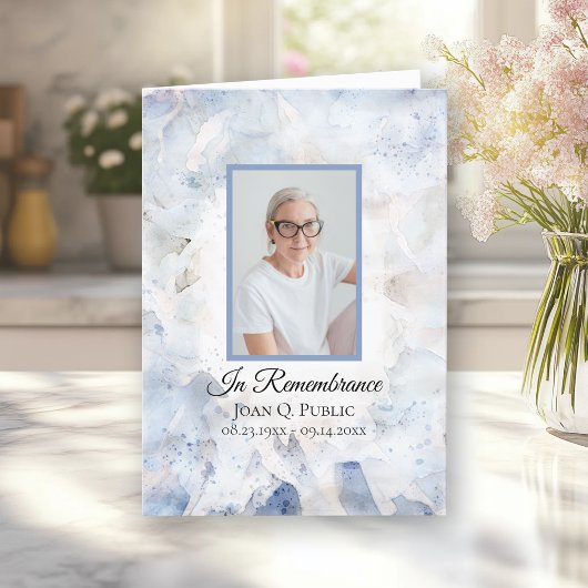 ブルーティントカーネーションフローラ葬儀折り畳み プログラム