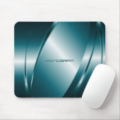ブルーティントメタリックルックステンレススティールパターン マウスパッド (マウス)