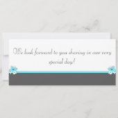 ブルーティーアリゾナボーディングパス結婚式招待状 招待状 (裏面)