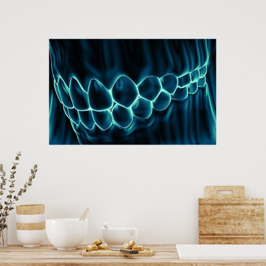 ブルーティースバイト&歯科歯科矯正医ポスター ポスター (キッチン)