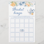 ブルーティーパーティーフローラブライダルシャワービンゴゲーム (正面)