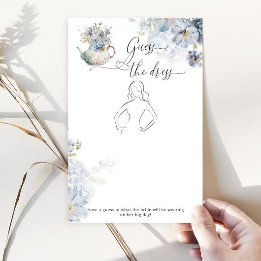 ブルーティーパーティーフローラ推測ドレスブライダルゲーム