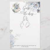 ブルーティーパーティーフローラ推測ドレスブライダルゲーム (正面)