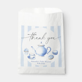 ブルーティーパーティーベビーシャワーありがとう フェイバーバッグ