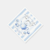 ブルーティーパーティーベビーシャワー スタンダードカクテルナプキン (角)