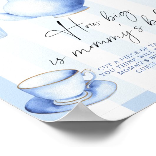 ブルーティーパーティーママの腹のゲームはどのくらい大きい ポスター (角)