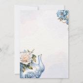 ブルーティーパーティーラブイズブルーイングブライダルシャワー 招待状 (裏面)