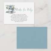 ブルーティーパーティー少年の赤ちゃんシャワー予約リクエスト エンクロージャーカード (正面/裏面)