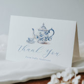 ブルーティーパーティー感謝のノートカード サンキューカード