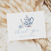 ブルーティーパーティー感謝のノートカード サンキューカード