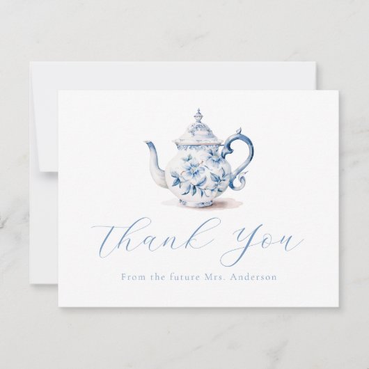 ブルーティーパーティー感謝の気持ちのカード サンキューカード (正面)