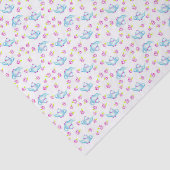 ブルーティーポッツティータイムピンクローズイラストレーション 薄葉紙 (詳細)