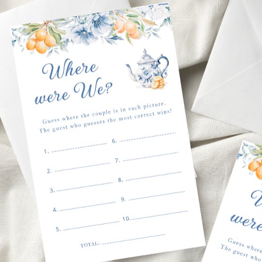 ブルーティーポットどこ我々のブライダルシャワーゲーム