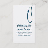 ブルーティール(緑がかった色)とホワイトDJプロモーターの名刺 名刺 (裏面)