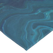ブルーティール（緑がかった色）アクリル注液抽象芸術フルードアート テーブルクロス (アングル)