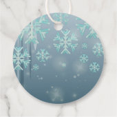 ブルーティール(緑がかった色)ウィンターワンダーランドメリークリスマス フェイバータグ (裏面)