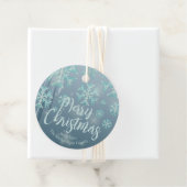 ブルーティール(緑がかった色)ウィンターワンダーランドメリークリスマス フェイバータグ (インサイチュ)