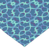 ブルーティール（緑がかった色）オープンワークレースパターン ショートテーブルランナー (コーナー)