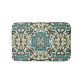 ブルーティール(緑がかった色)グリーングレーオークレーお尻オリエントバリアート バスマット (正面)