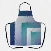 ブルーティール(緑がかった色)グレーエックスパステル エプロン (正面)