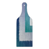 ブルーティール（緑がかった色）グレーエックスパステル カッティングボード (正面)