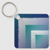 ブルーティール(緑がかった色)グレーエックスパステル キーホルダー (正面)
