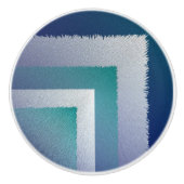 ブルーティール（緑がかった色）グレーエックスパステル セラミックノブ (正面)