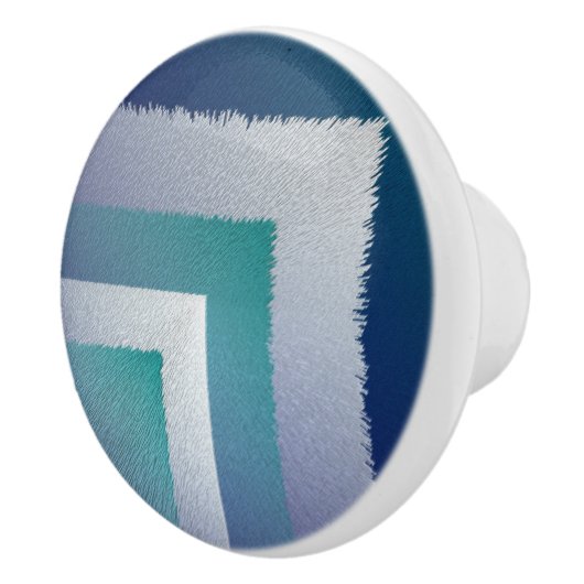 ブルーティール（緑がかった色）グレーエックスパステル セラミックノブ (右)